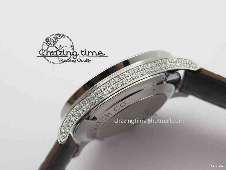 MIROTIME 0403 Unique Portuguese IW3714 Diam ZF V2 1:1 Best Edition Gray Dial On Brown Leather Strap A79350 (Slim Movement) 7250